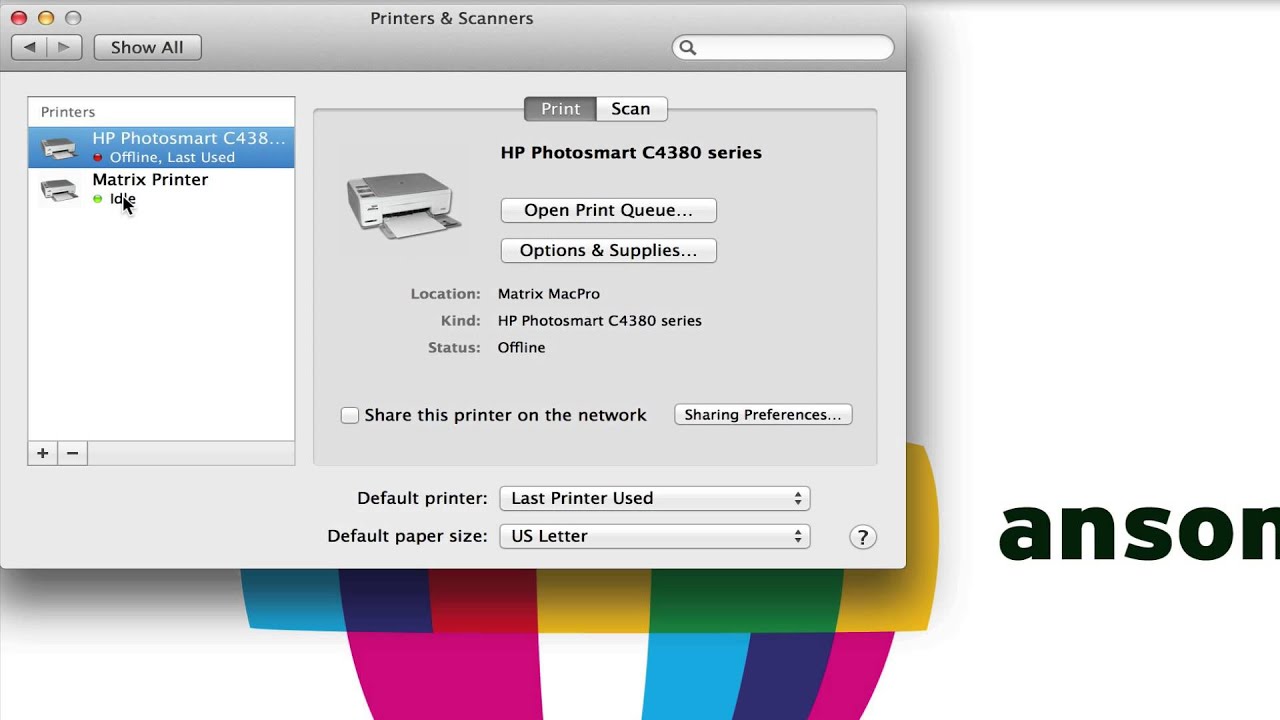 choose a tray for a printer on microsoft word 2011 mac
